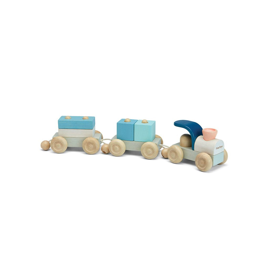 Colourful wooden train