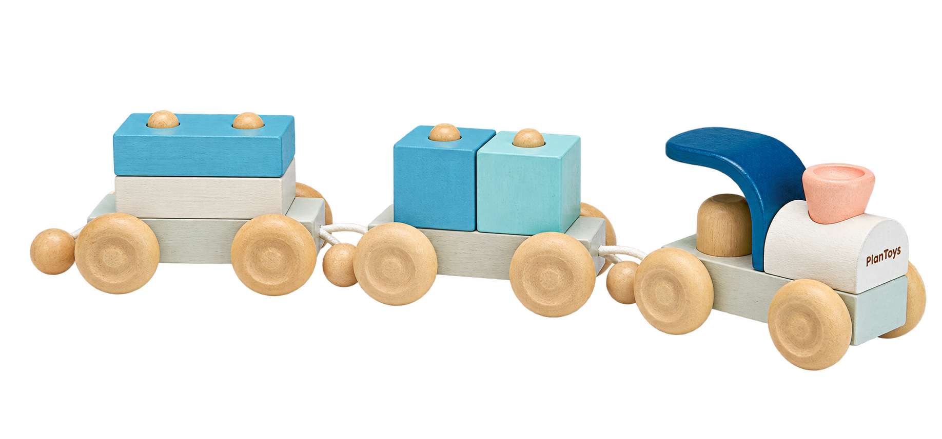 Wooden stacking train